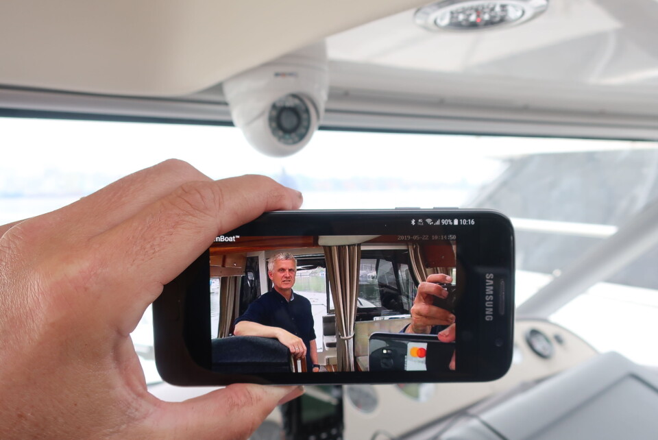 MOBIL: Med CamBoat får du levende bilder direkte fra båten til mobilen.