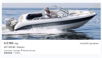 Denne kan du leie på Boatflex i sommer Denne kan du leie på Boatflex i sommer