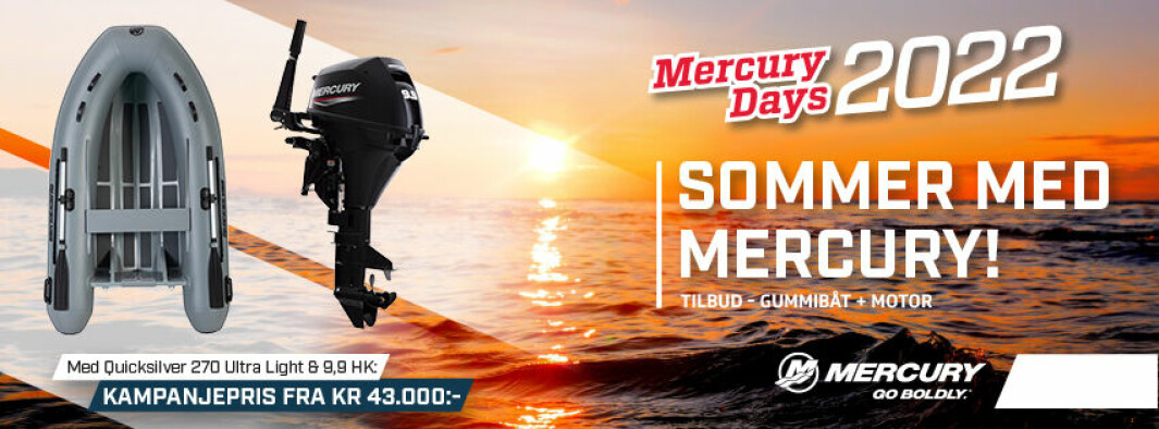 Finn en båtpakke som passer for deg på Mercury Days. Du kan velge mellom ulike størrelser på båt og motor.